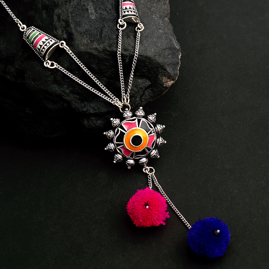 Kalbelia Colorful Enamel Statement Necklace