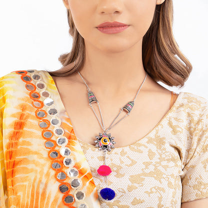 Kalbelia Colorful Enamel Statement Necklace