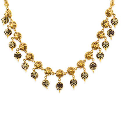 Rava Ball Ball Drop Choker Necklace