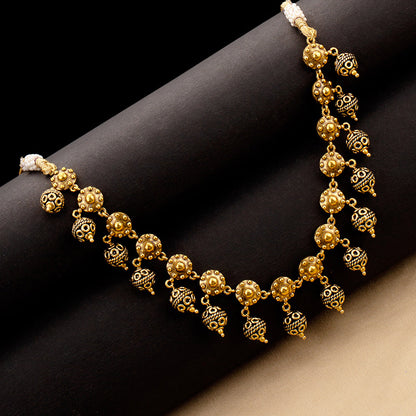 Rava Ball Ball Drop Choker Necklace