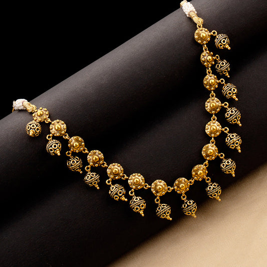 Rava Ball Ball Drop Choker Necklace