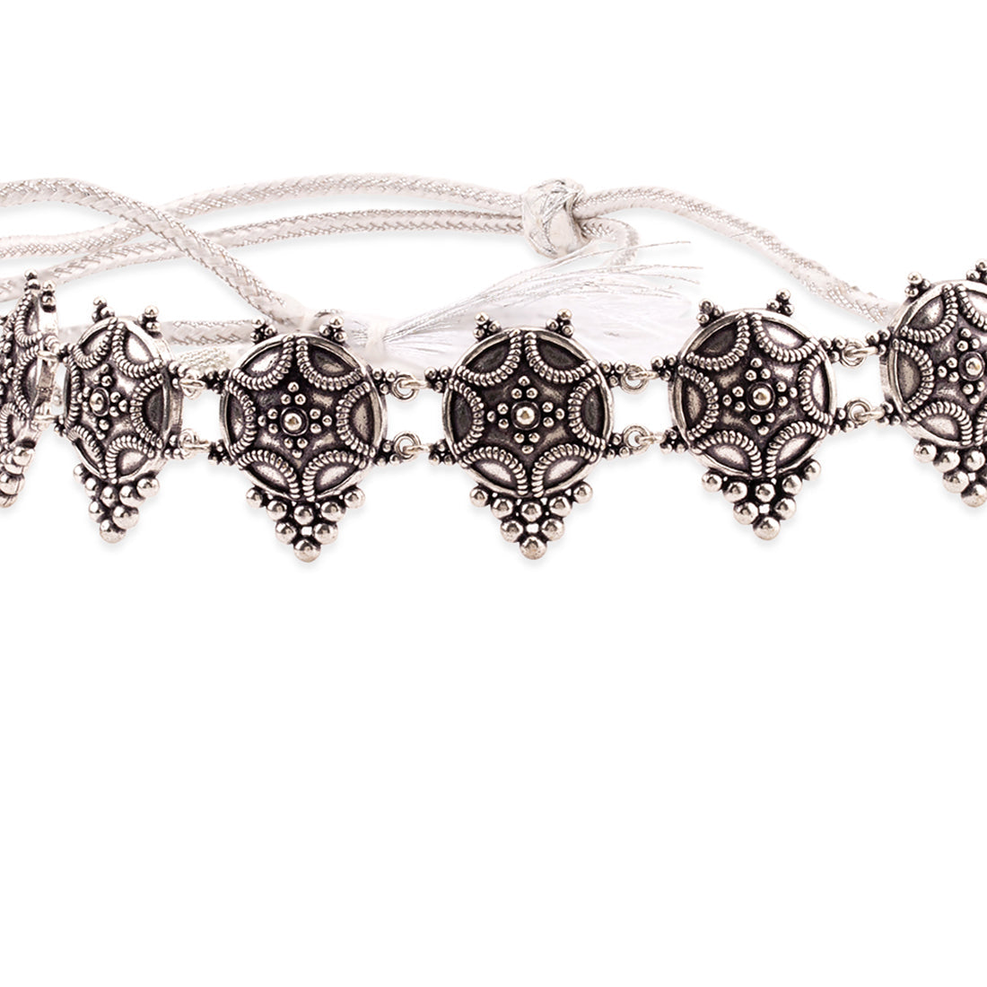 Rava Ball Oxidized Statement Choker Necklace