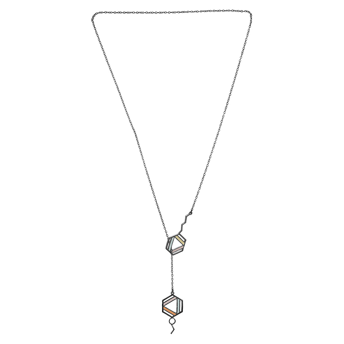 Benzene Black Rhodium Brass Necklaces