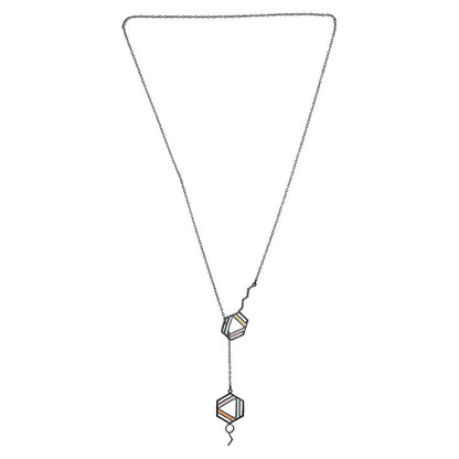 Benzene Black Rhodium Brass Necklaces
