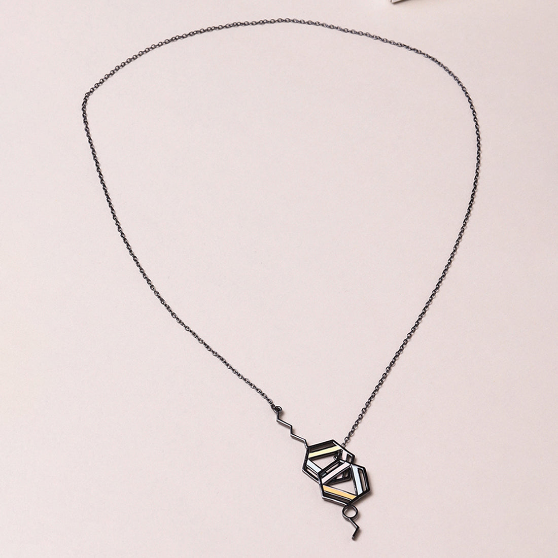 Benzene Black Rhodium Brass Necklaces