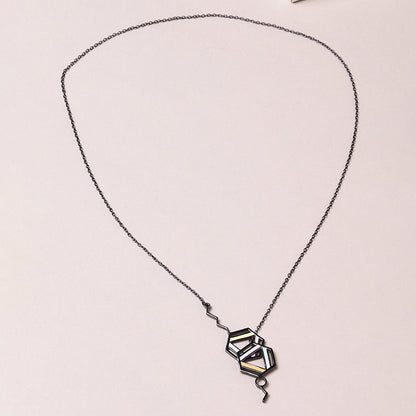 Benzene Black Rhodium Brass Necklaces