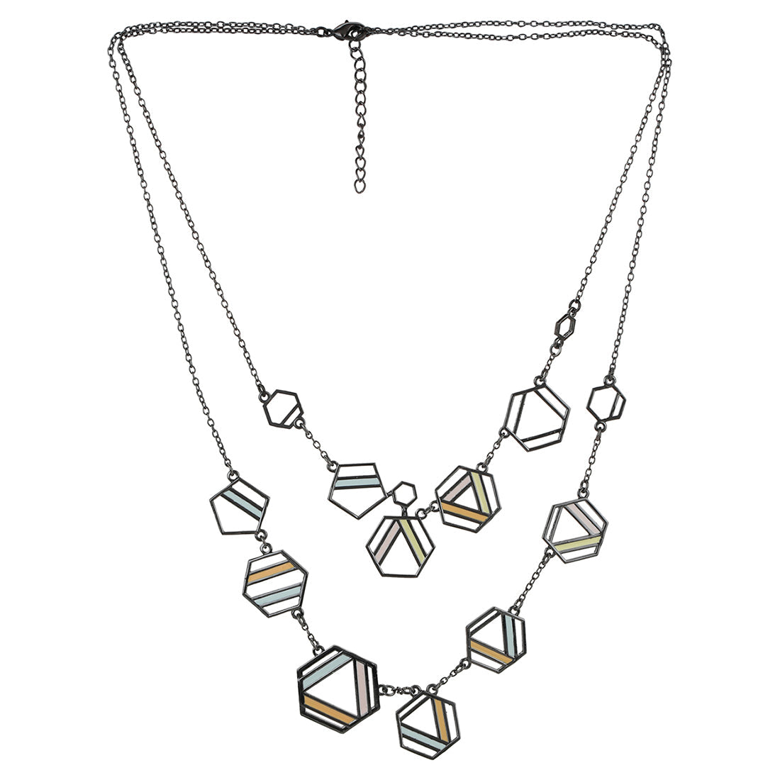 Benzene Black Rhodium Enamelled Necklace