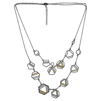 Benzene Black Rhodium Enamelled Necklace
