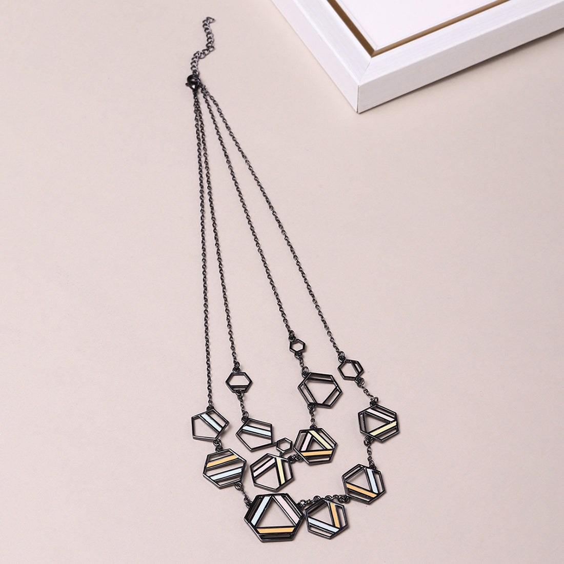 Benzene Black Rhodium Enamelled Necklace