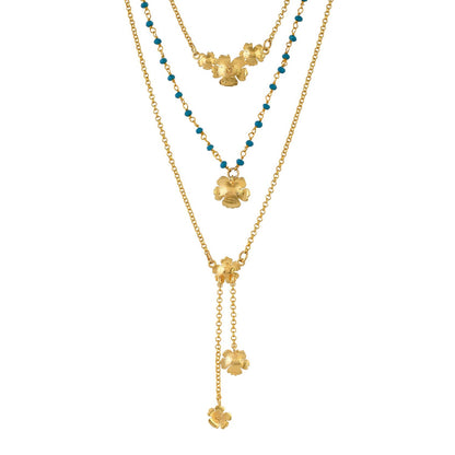 Hawaii Hibiscus Multi-Layered Necklace