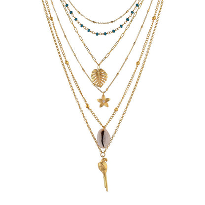 Hawaii Multi-Layered Coral Tropical Necklace