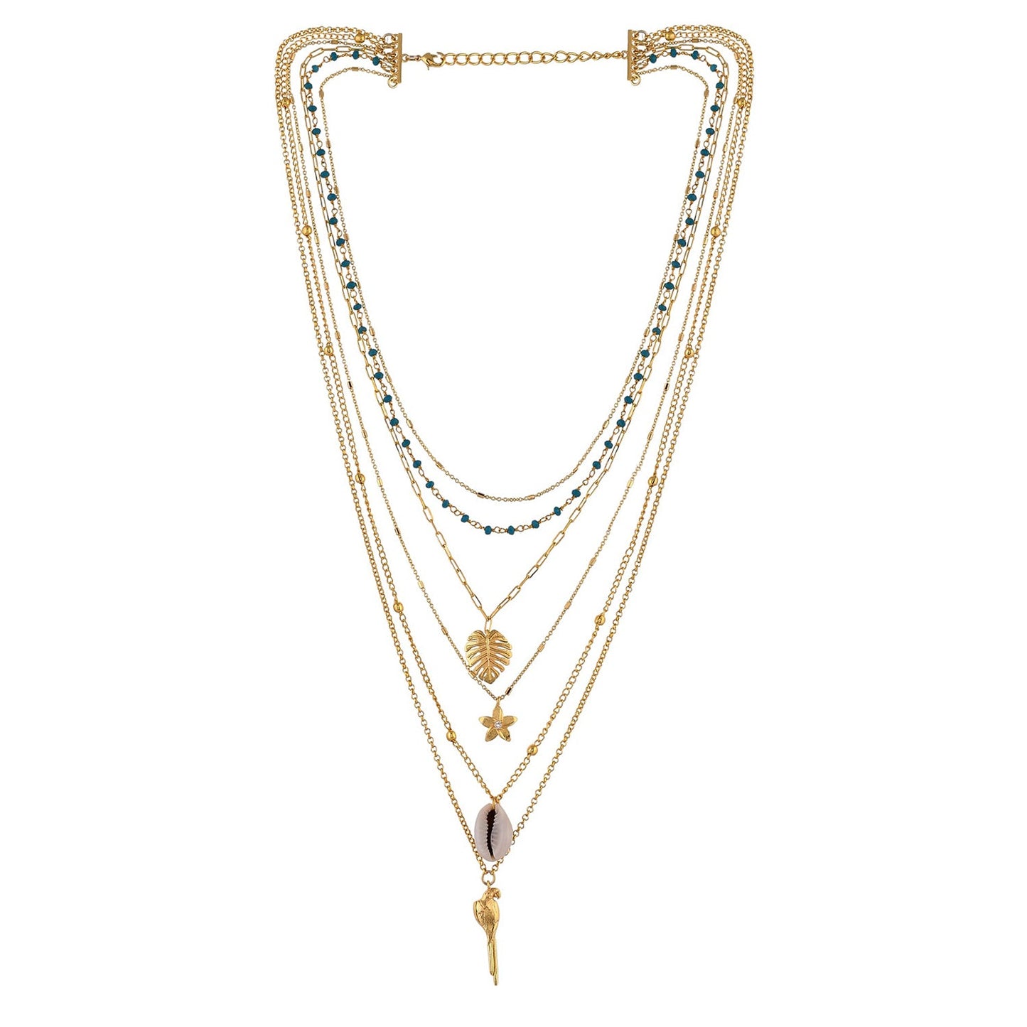 Hawaii Multi-Layered Coral Tropical Necklace