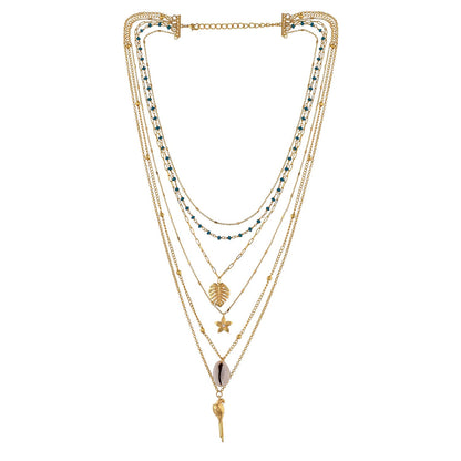 Hawaii Multi-Layered Coral Tropical Necklace