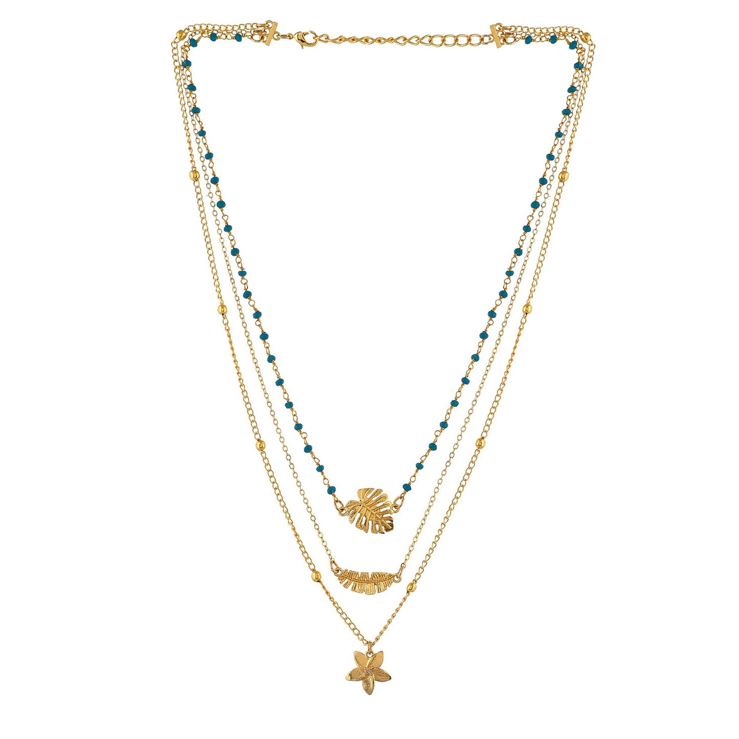 Hawaii Tropical Flora Multi-Layered Necklace