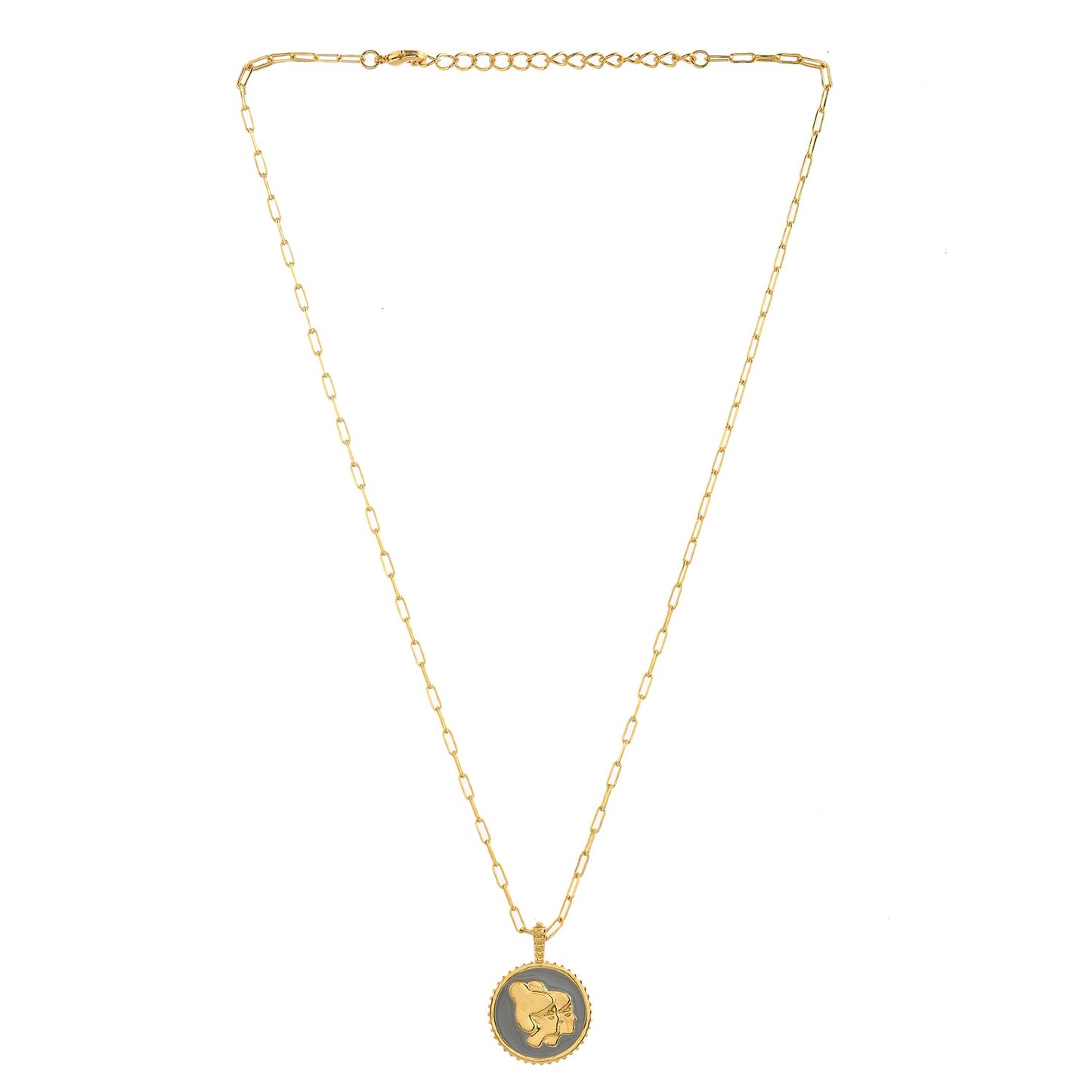 Zodiac Gemini And Evil Eye Reversible Pendant