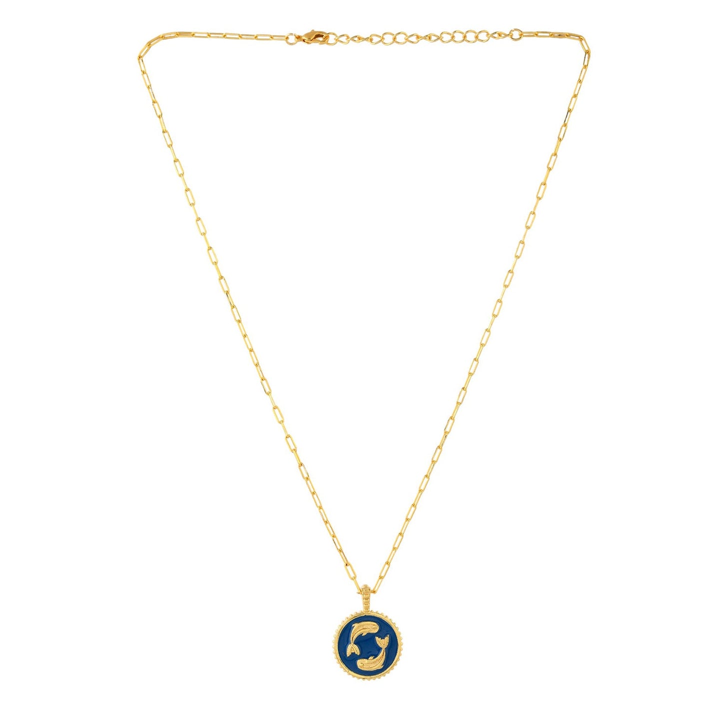 Zodiac Pisces And Evil Eye Reversible Pendant