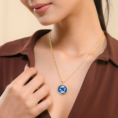 Zodiac Pisces And Evil Eye Reversible Pendant