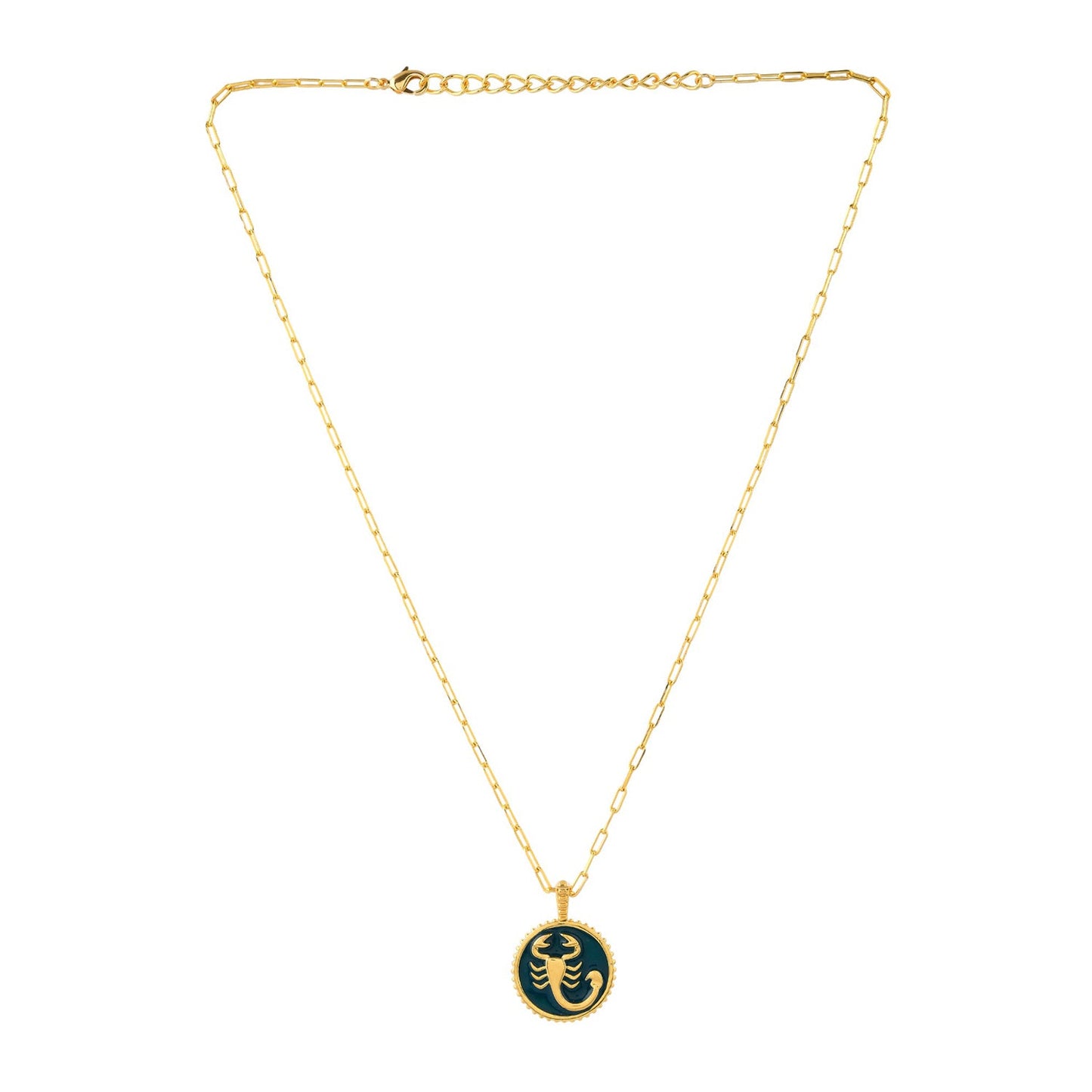 Zodiac Scorpio And Evil Eye Reversible Pendant