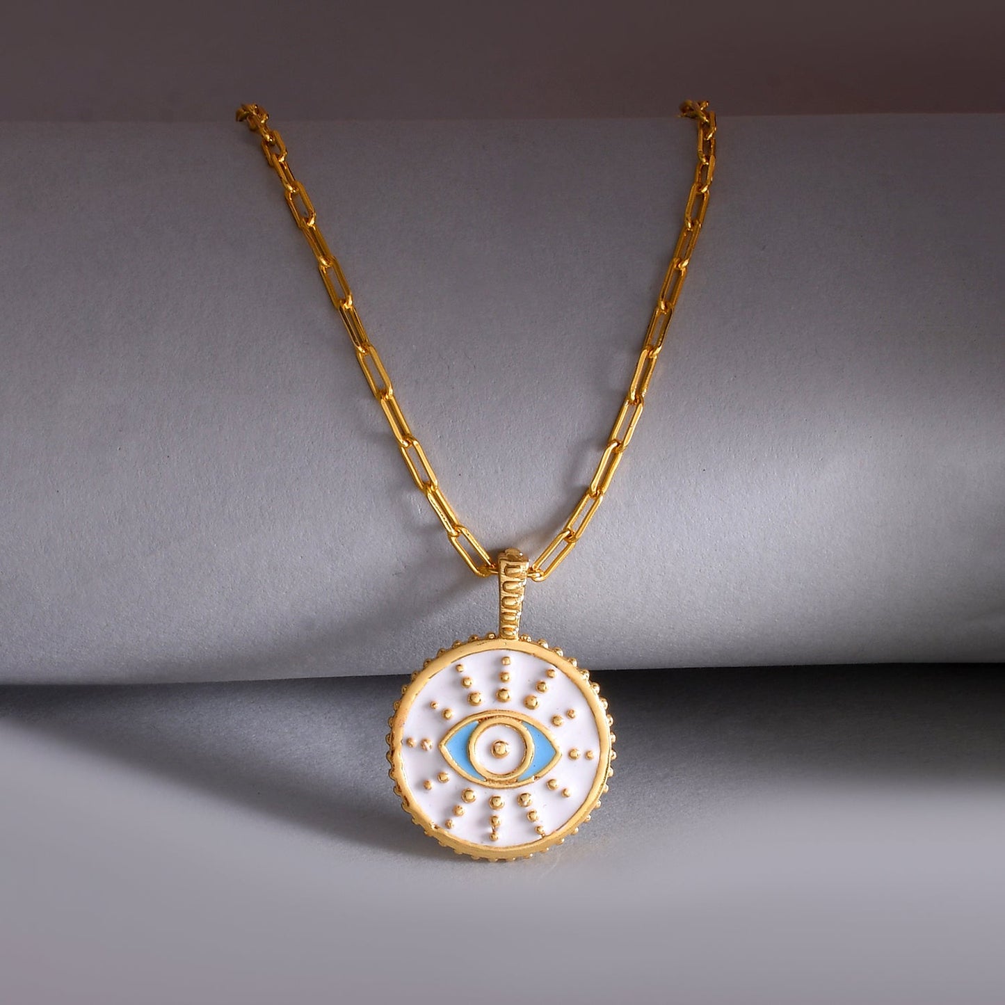 Zodiac Scorpio And Evil Eye Reversible Pendant
