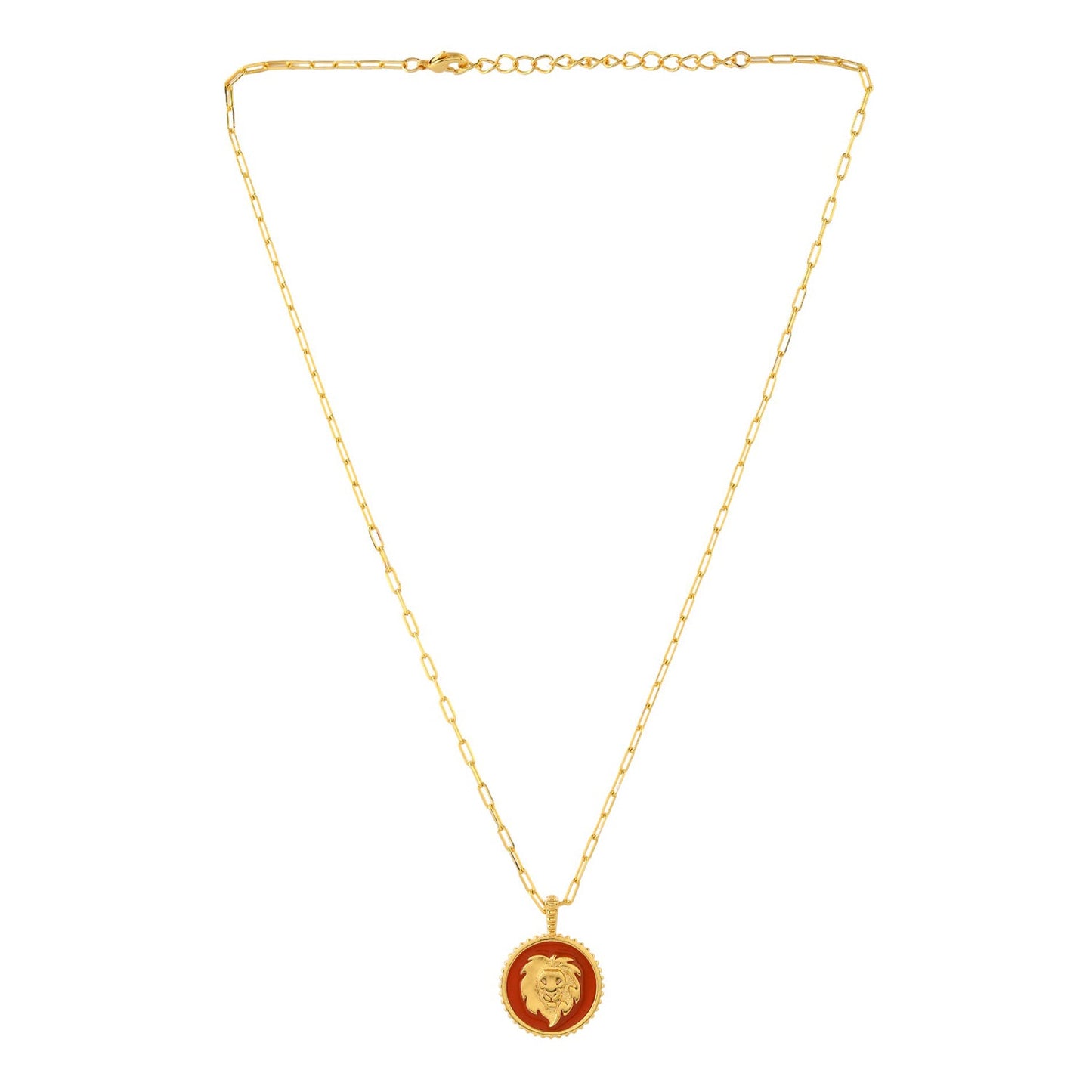 Zodiac Leo And Evil Eye Reversible Pendant