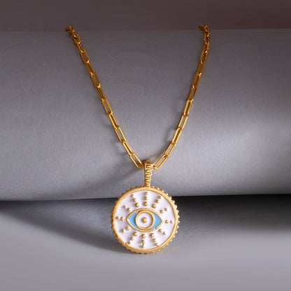 Zodiac Cancer And Evil Eye Reversible Pendant