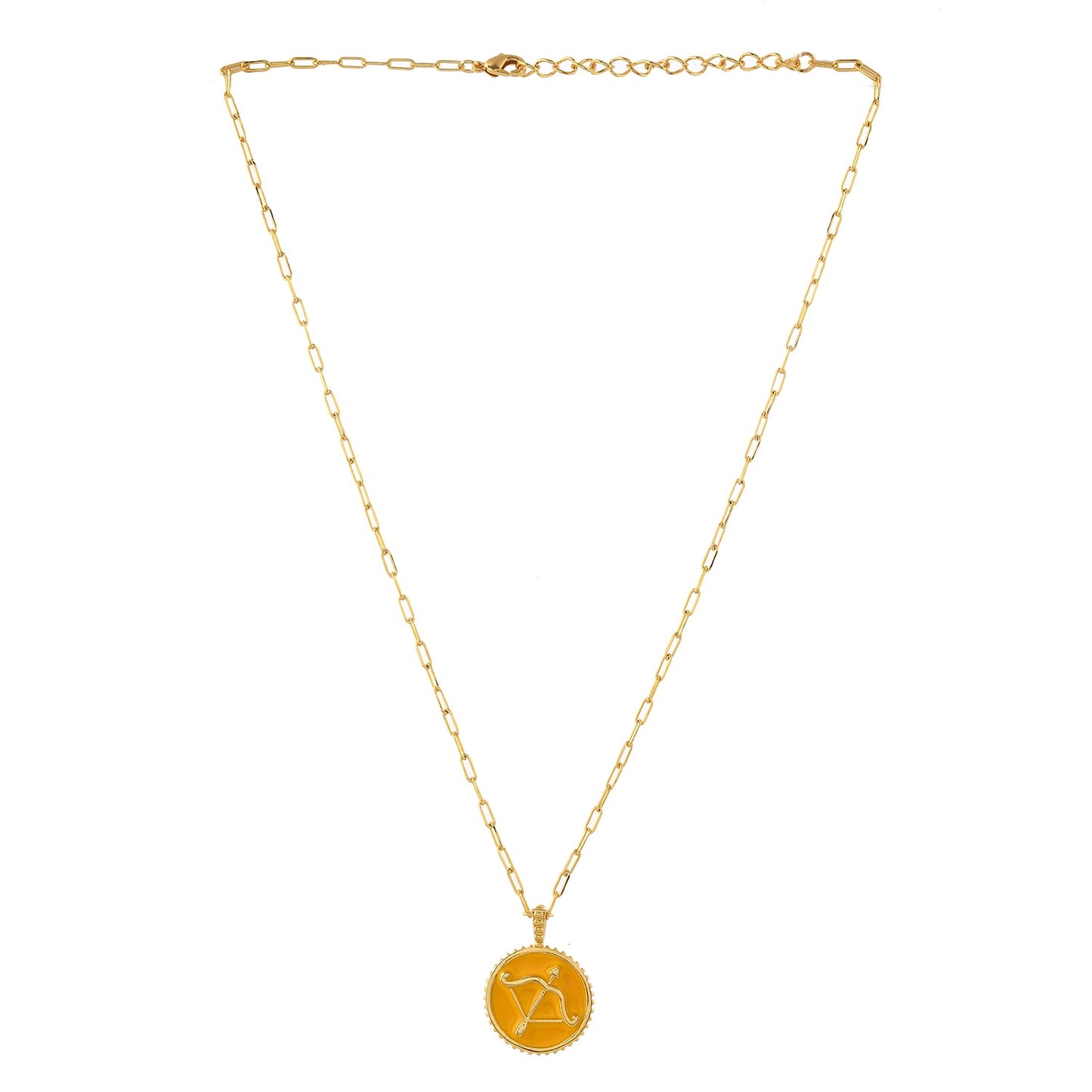 Zodiac Sagittariusand Evil Eye Reversible Pendant