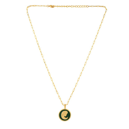 Zodiac Virgo And Evil Eye Reversible Pendant
