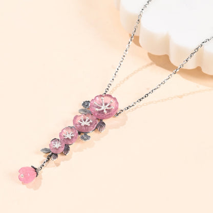 Bloom 925 Sterling Silver Sakura Necklace