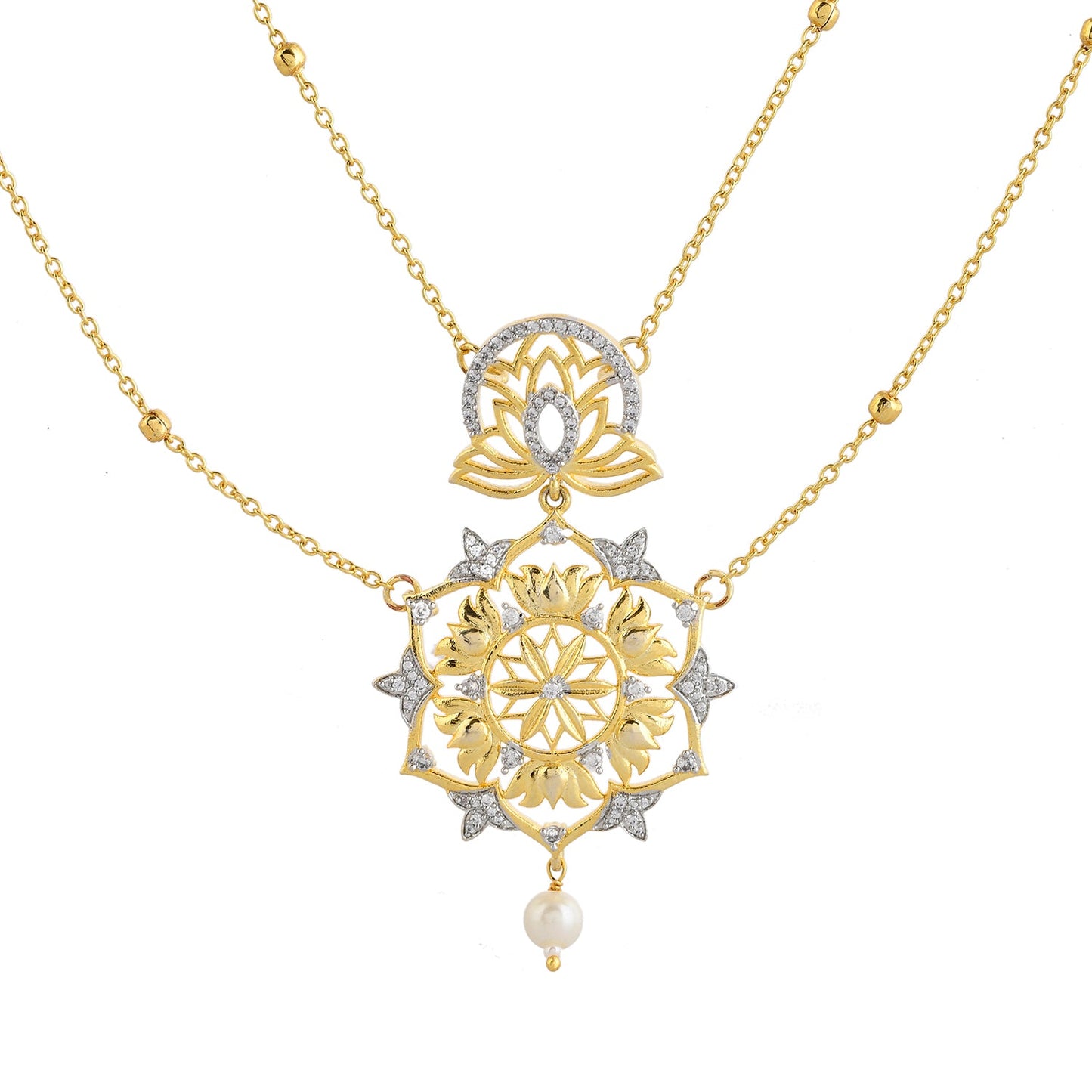 Alpana Lotus Luminance Double Layer Pendant