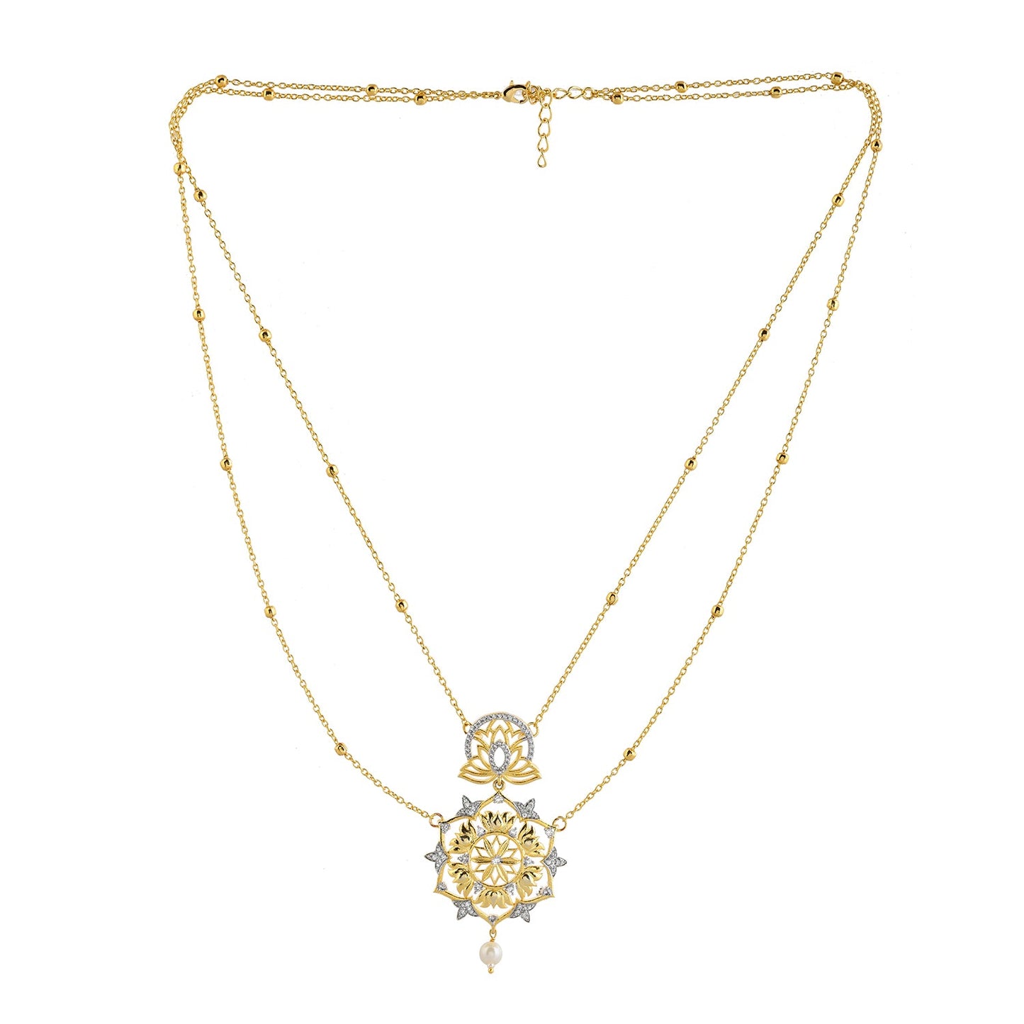Alpana Lotus Luminance Double Layer Pendant