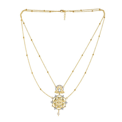 Alpana Lotus Luminance Double Layer Pendant