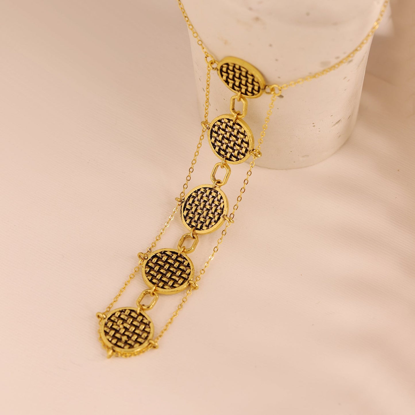 Woven Wonders Weaved Statement Short Necklace