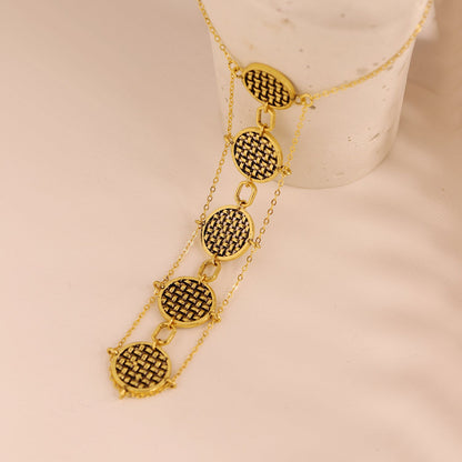 Woven Wonders Weaved Statement Short Necklace