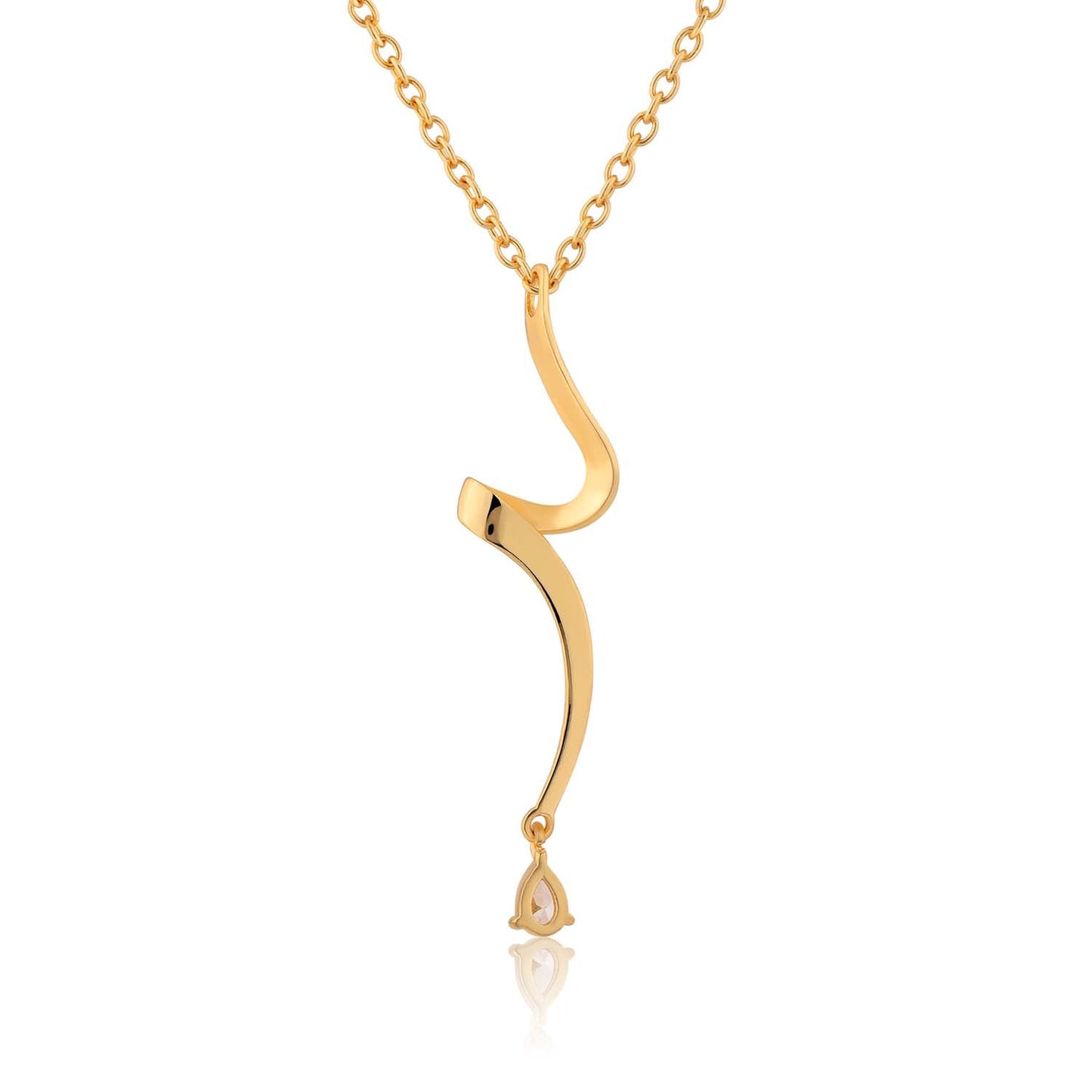 Flow Tide Stream Pendant Short Necklace
