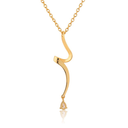 Flow Tide Stream Pendant Short Necklace