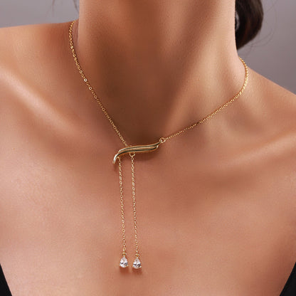 Flow Tide Cascade Curve Y Necklace