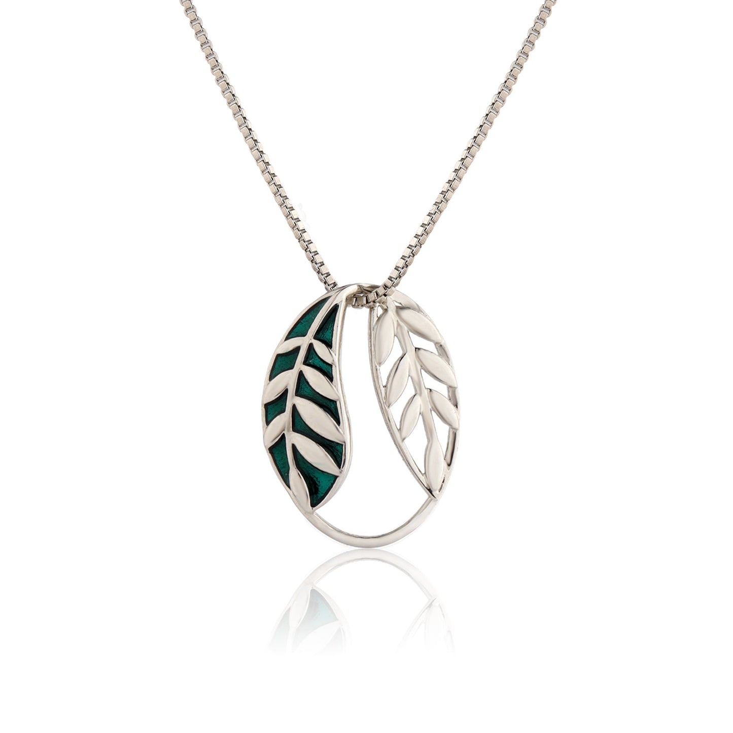 Fractals In Nature Echo Leaf Pendant
