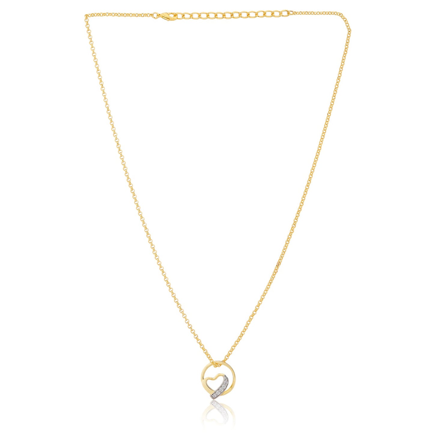 Valentine’s Day Golden Embrace Orbit Pendant