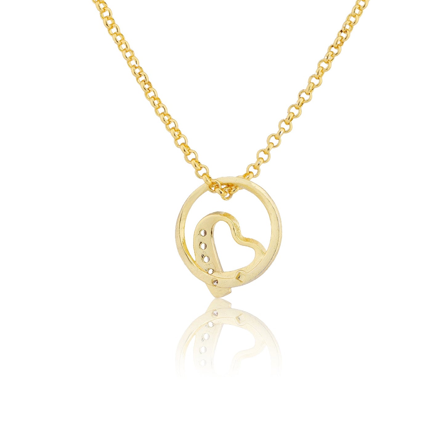 Valentine’s Day Golden Embrace Orbit Pendant