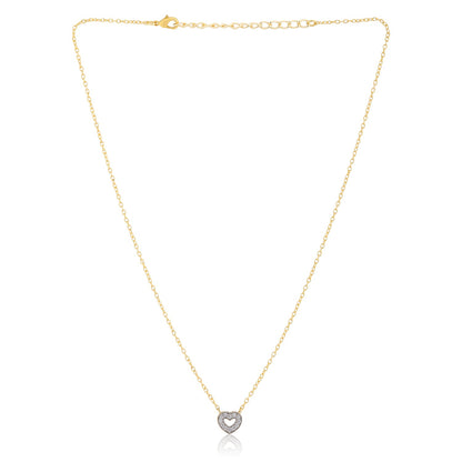 Valentine’s Day Golden Mini Heart Crystal Necklace